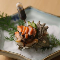 虎連坊 ヒルトンプラザウエスト店_さざえ　肝醤油造り