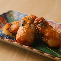 虎連坊 ヒルトンプラザウエスト店_海老と三つ葉の柚子胡椒天