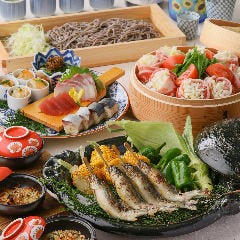 虎連坊 ヒルトンプラザウエスト店_5月19日〜《夏お昼の宴会》飲放題3時間付≫楽・夏前菜・黒豚と野菜の蒸篭蒸・鮎の吟醸酒焼きを愉しむコース