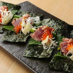 虎連坊 ヒルトンプラザウエスト店_戻り鰹の肴海苔巻き