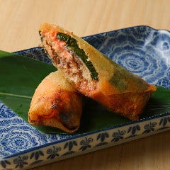 虎連坊 ヒルトンプラザウエスト店_いわし明太春巻き