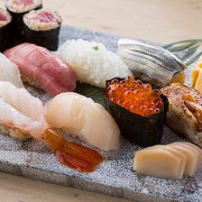 寿司カウンターで楽しむ江戸前寿司