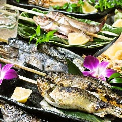 佐渡魚の串焼き各種ご用意。