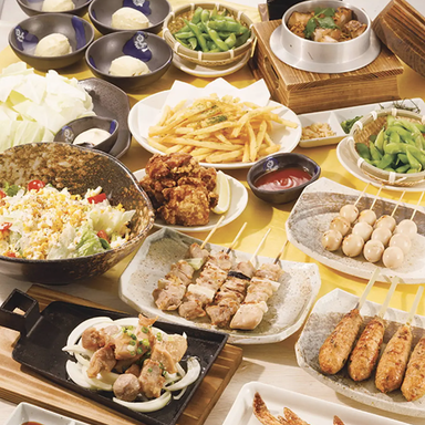 とりでん 日立多賀店_とりでん日立多賀店限定 【お手軽鶏づくしコース】 90分飲み放題付き 4,400円(税込)