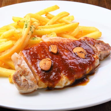 かみふく酒場 ナナホシ_ガーリックポークステーキ