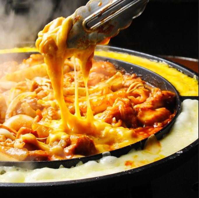 新登場 特製チーズタッカルビ食べ放題コース 全7品1分飲み放題付 3500円 昼宴会もokの詳細 もつ鍋居酒屋 膳 近鉄奈良駅前店 奈良市 居酒屋 ぐるなび