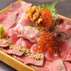 【映え肉マグロ】 仙台牛と三崎本マグロを使った贅沢メニュー