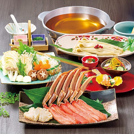 かにしゃぶ】かにしゃぶセット 極（きしめん）※2名様よりの詳細｜かに