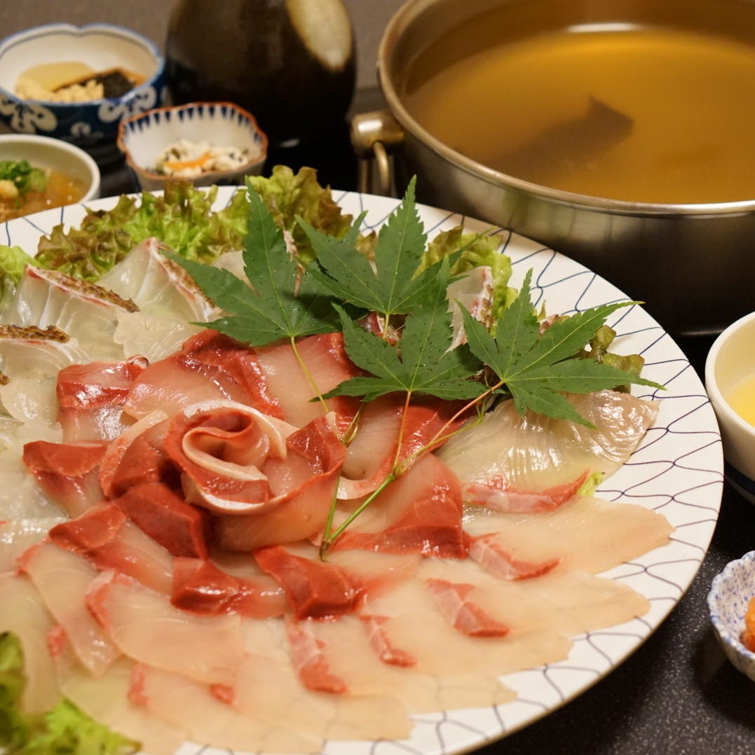 天文館 源氏 コース 鹿児島産タイ カンパチ ブリ 夏の彩り海鮮しゃぶしゃぶ 2 5h飲込 贅沢コース 5 000円 ぐるなび