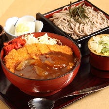 ロースカツカレー丼 ミニザルセット（そば）