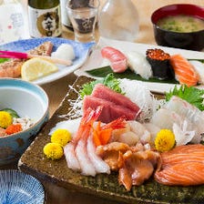 その日の旬な鮮魚を使った絶品お刺身に鮨『宴会コース』全6品|宴会