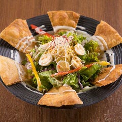 月屋の名物サラダ！揚げたトルティーヤと一緒にどうぞ♪