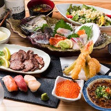 天ぷらと鮮魚を味わう宴会コース