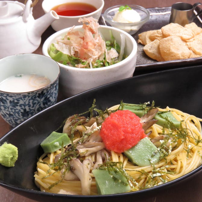 お箸パスタ 甘味 ここ音家 向日 長岡京 パスタ ぐるなび