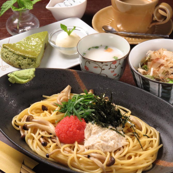 お箸パスタ 甘味 ここ音家 向日 長岡京 パスタ ぐるなび