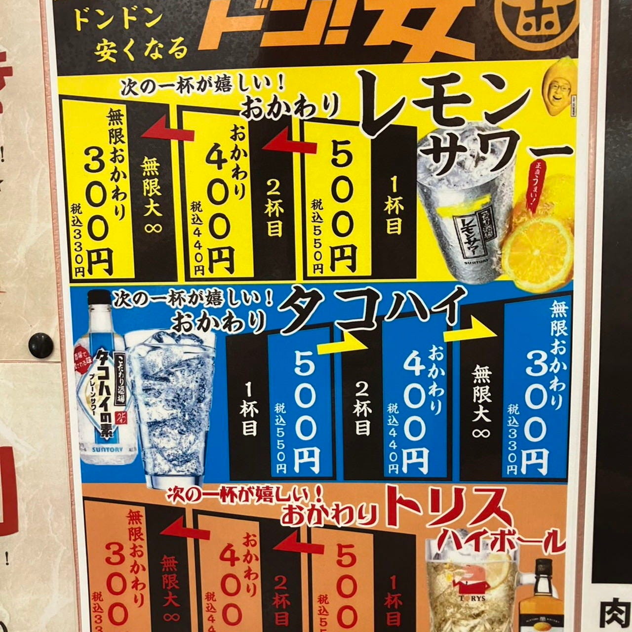 飲めば飲むほどお得!話題の「どん安」サワーは宴会におすすめ ホルモンの旨い店 焼肉十兵衛_飲めば飲むほどお得!話題の「どん安」サワーは宴会におすすめ