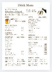 ドリンクメニューも充実してます