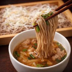 銘柄豚つけ麺葱そば（またはうどん）