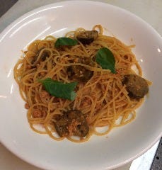 南欧料理のお店タパス_高知の茄子と完熟トマトのパスタ（メランザーネ）