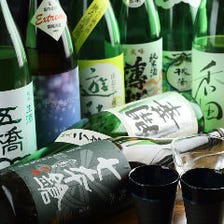 常時10種類以上の日本酒をご用意