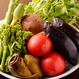使用する野菜は鮮度抜群の有機野菜。素材の味が濃い旬の野菜のおいしさを多彩な調理法で最大限に引き出します。「本日のおすすめ」でお楽しみください。