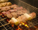 【赤城鶏･下仁田ポーク】使用
群馬産の銘柄肉の＜焼き鳥･豚…