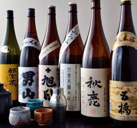 常時30種の日本酒でお好みのお酒を♪