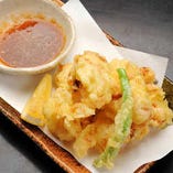 大和肉鶏の天ぷら おろしポン酢添え