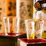日本酒をはじめお酒の種類も豊富