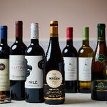 ソムリエが厳選したイタリアンに合う銘醸ワイン約20種取り揃え