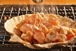 明太マヨサーモンの貝殻焼き