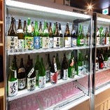 多数の日本酒からお好きな日本酒が選べます