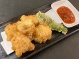 鶏の天ぷら（梅ポン酢で）
