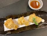 鱧とトウモロコシの天ぷら