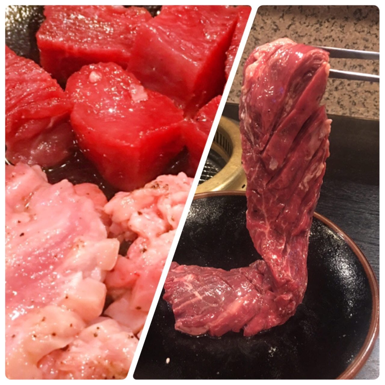 美味しいお肉で♪シャトーブリアンと豚アワビです。