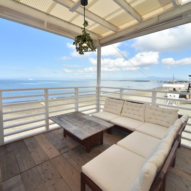 海の家 海カフェ q Roins Beach House 江の島 江ノ島 鵠沼 ビアガーデン ぐるなび