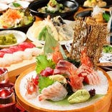 【コース】鮮魚、野菜など鮮度にこだわった産直食材を使用！