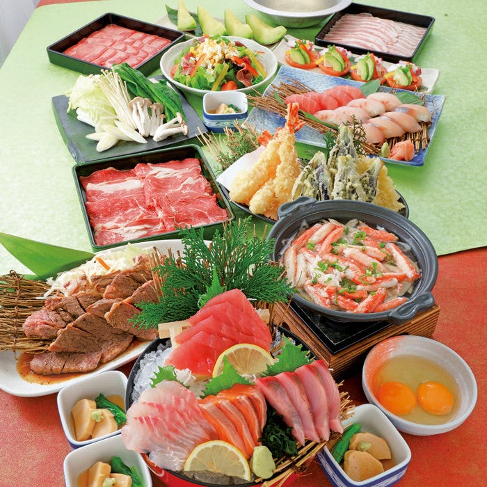 華 はな の宴 刺身 握り寿司 天ぷらなどに 選べる料理も付いた贅沢なコースの詳細 海鮮居酒屋 はなの舞 新小岩店 新小岩 居酒屋 ぐるなび