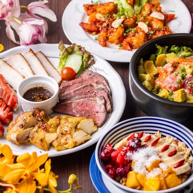 シュラスコBBQ×ハワイアングリル ワイキキプラス 横須賀中央店_自慢肉料理の飲み放題付きコース♪