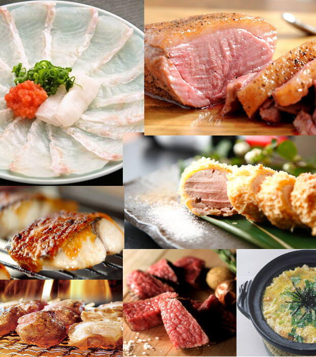 創作和食と熟成肉 岡本庵 千葉店 コース 楽楽 らくらく コース５ 000円 和牛 旨い豚 カモグリル盛付 新年会 各種ご宴会 ぐるなび