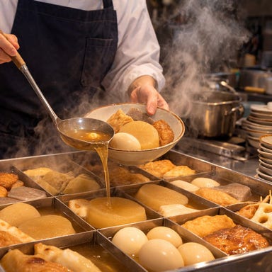 海鮮寿司 焼き鳥 個室居酒屋 よっかいち劇場 よっかいち本店_あご出汁おでん食べ放題!