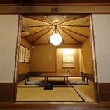 茶室をリメイクして作った京間の掘りごたつ個室です
