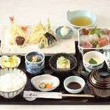 季節の味わい「天ぷら・刺身御膳」
