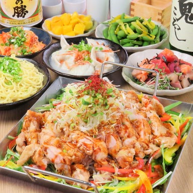 個室居酒屋 市場直送海鮮×創作肉料理 イザカヤラボ 札幌駅前店_4月~【平日・得選コース】香味揚若鶏のちりとり鉄板◆2時間生ビール付飲み放題⇒7品3000円