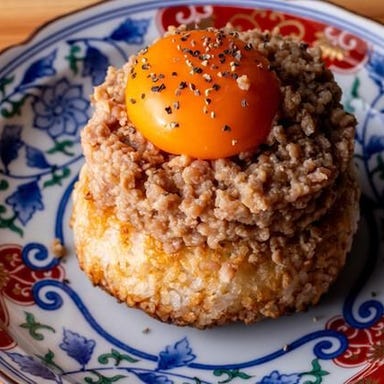 焼鳥と蕎麦 英治 横浜店_鶏そぼろと半熟卵のポテサラ