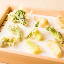 季節の野菜を使った天ぷら