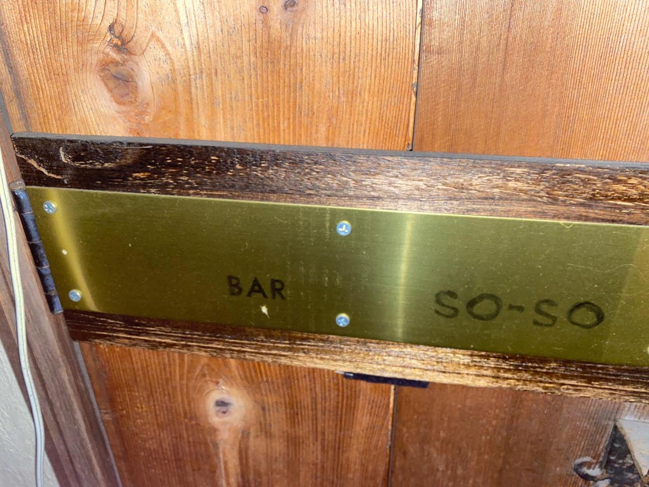 BAR SO‐SO