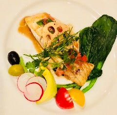 お魚料理の一例【愛媛産 真鯛のポワレヴィネグレットソース】