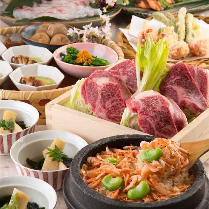 四季折々の旬食材を使用したコースをご用意しております