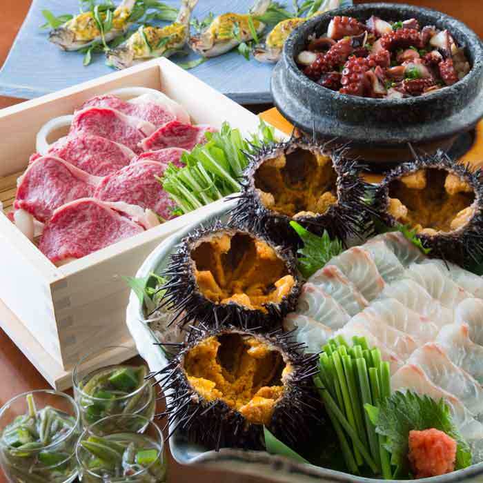 四季折々の旬食材を使用したコースをご用意しております